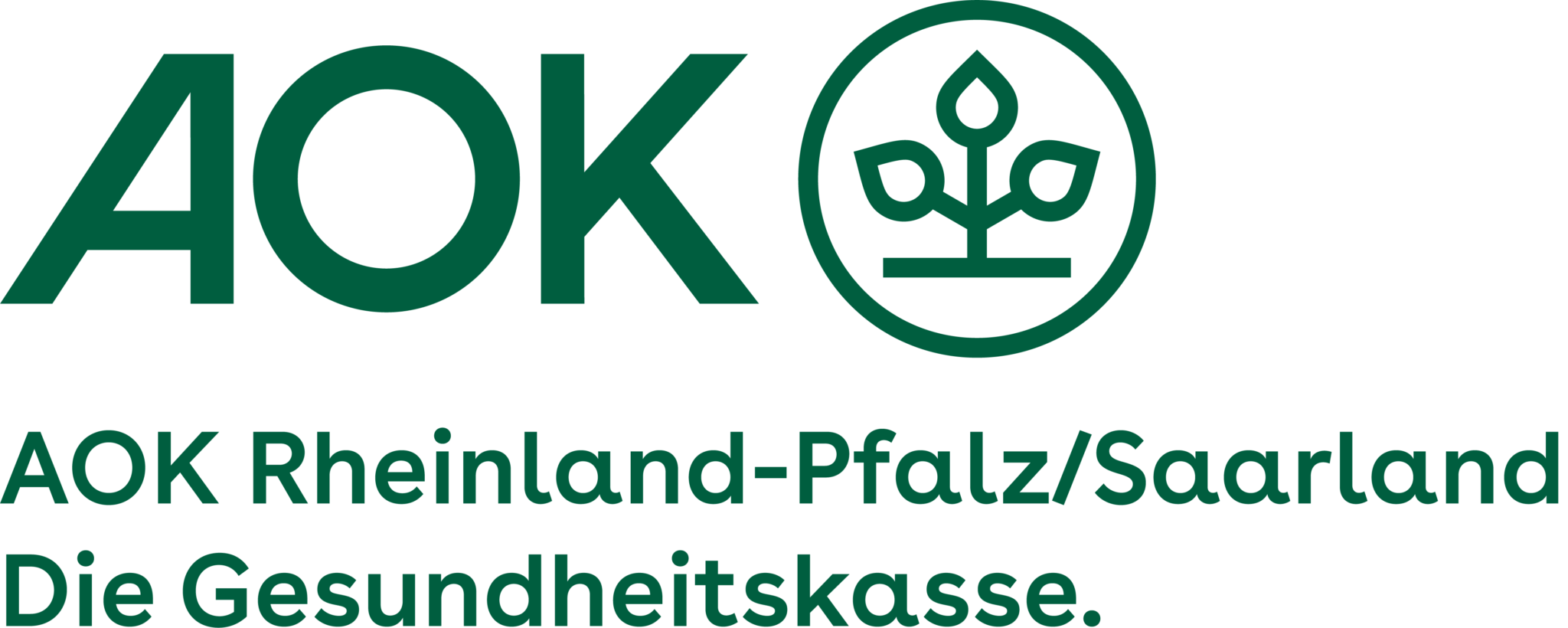 AOK Logo Fremd Rheinland Pfalz Saarland Vert Gruen RGB 2048x820